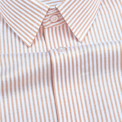 New Yellow Stripe Down Button Oxford Cotton Shirt (FS050)