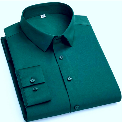 Classic Cotton Blend Bottle Green Shirt
