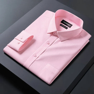 Premium Satin Solid Shirt for Man (Light Pink)
