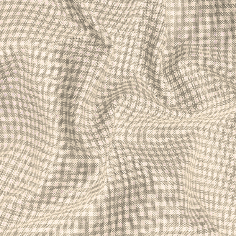 Beige Check Button Down Oxford Cotton Shirt