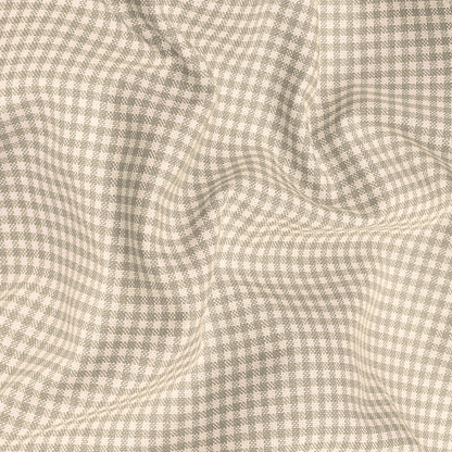 Beige Check Button Down Oxford Cotton Shirt