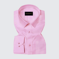 Pack of 2 Premium Cotton Shirt for Man (Black Check and Light Pink)