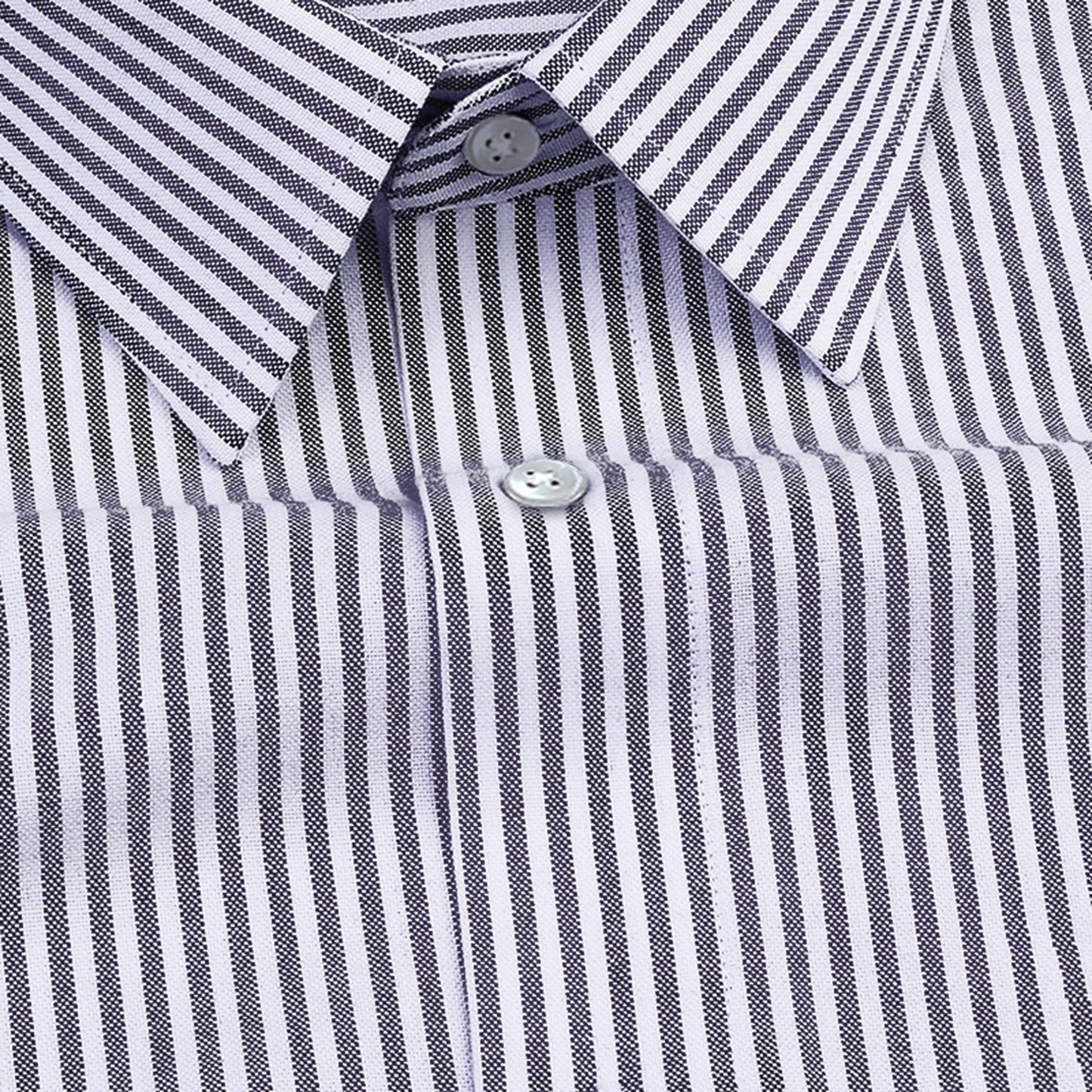 New Black Stripe Down Button Oxford Cotton Shirt (FS041)