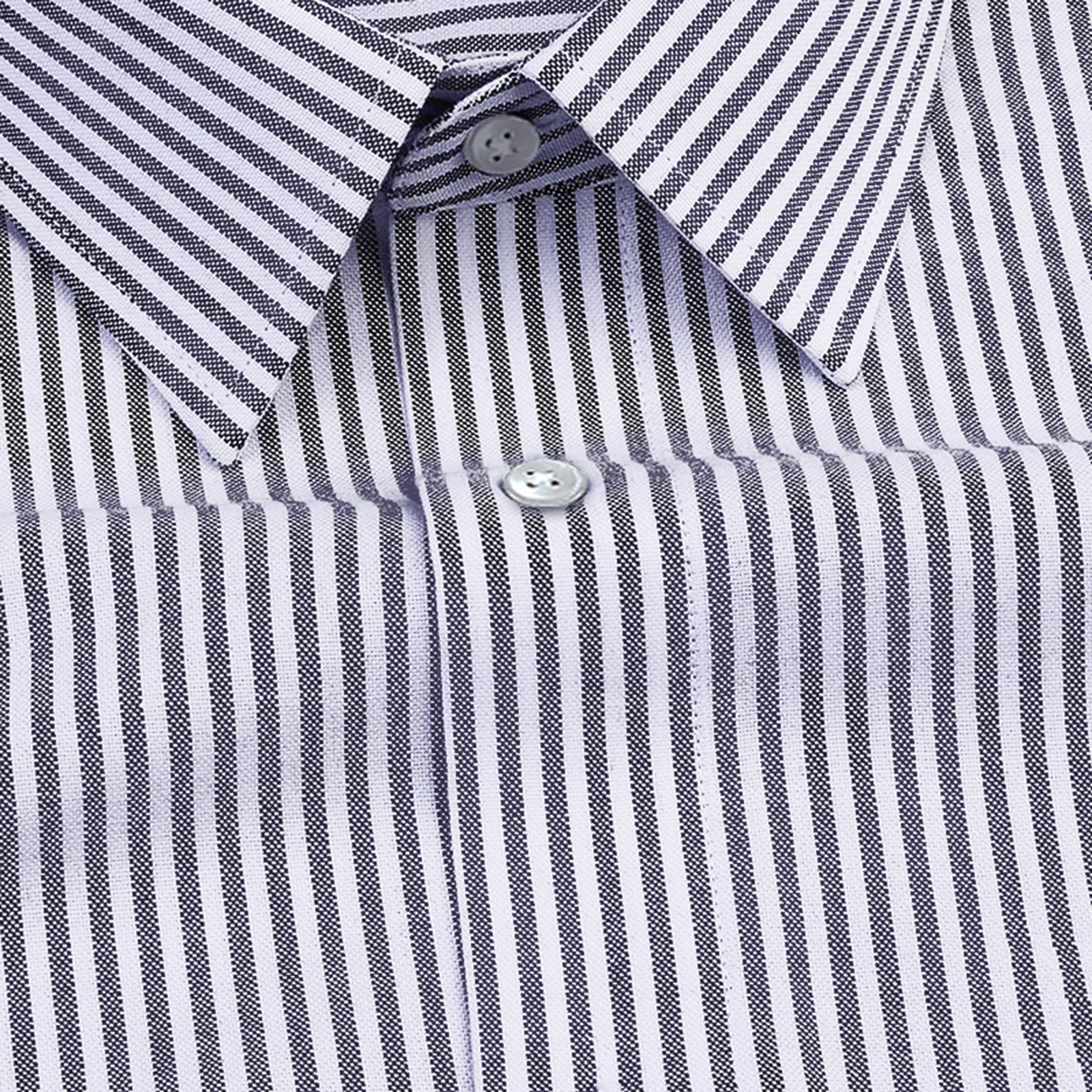 New Black Stripe Down Button Oxford Cotton Shirt (FS041)