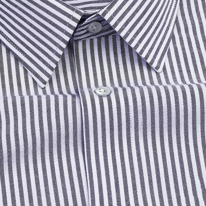 New Black Stripe Down Button Oxford Cotton Shirt (FS041)