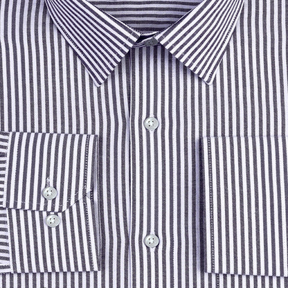 New Black Stripe Down Button Oxford Cotton Shirt (FS041)