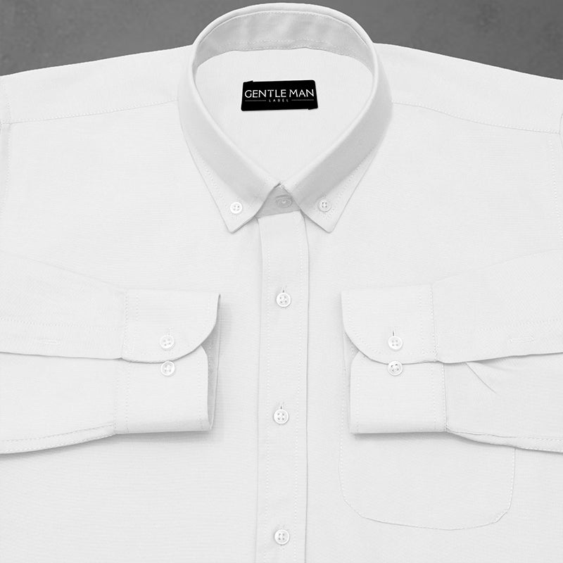 Pack of 2 Oxford Cotton Shirt For Men (Sky Blue & White)