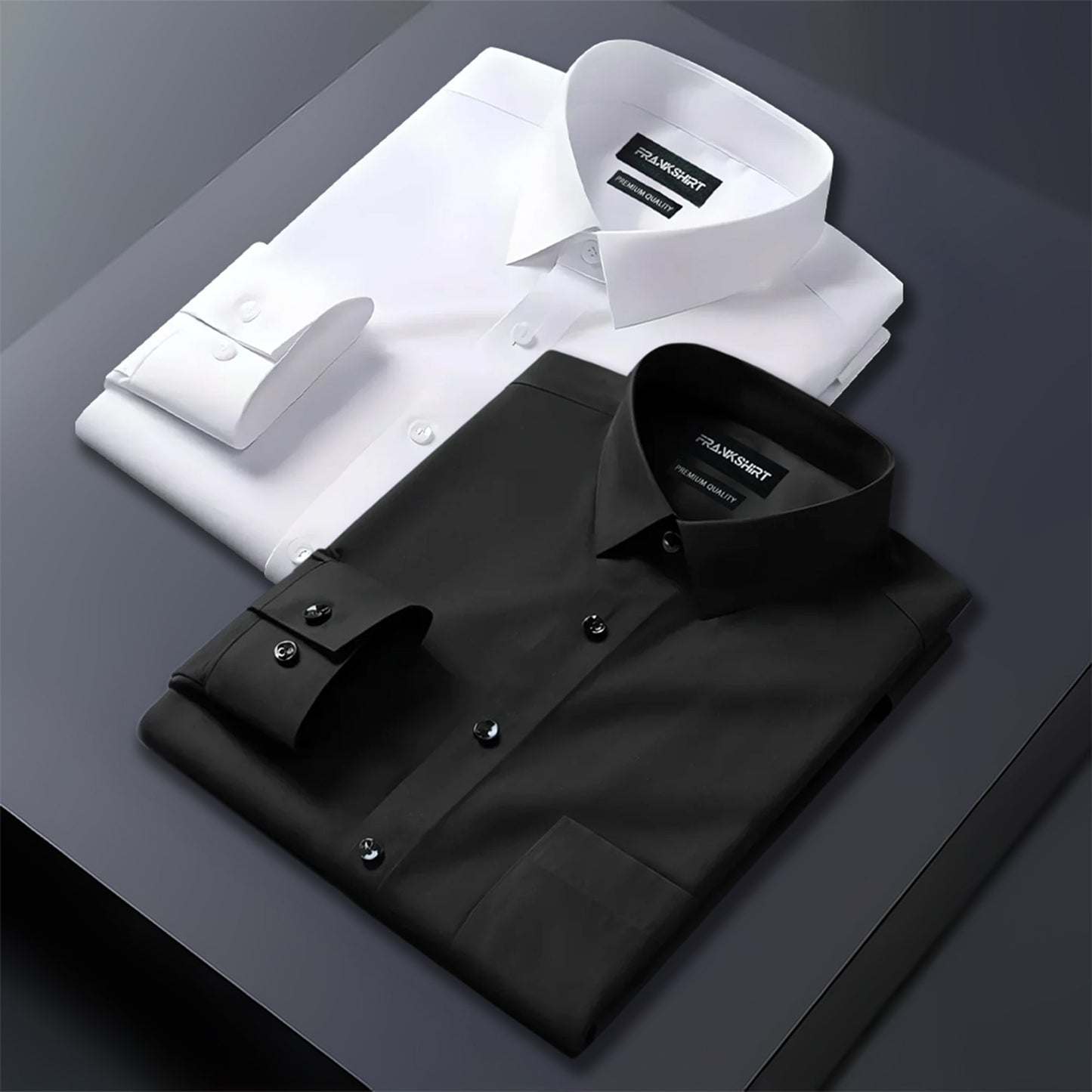 Pack of 2 Premium Cotton Shirt for Man (White And Black)