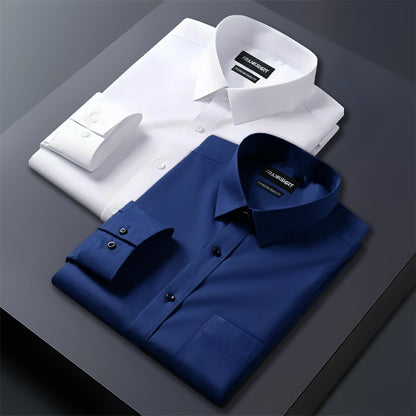 Pack of 2 Premium Cotton Shirt for Man (White And Dark Blue)