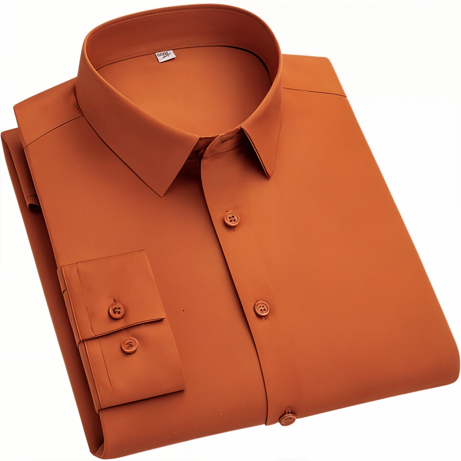 Frankshop Classic Cotton Blend Orange Colour Shirt