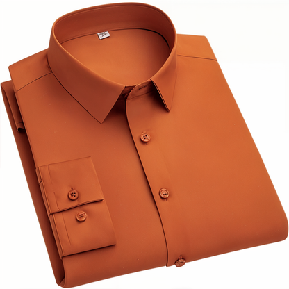 Frankshop Classic Cotton Blend Orange Colour Shirt