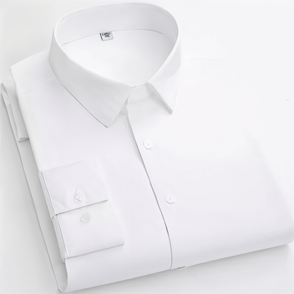 Frankshop Classic Cotton Blend White Solid Shirt