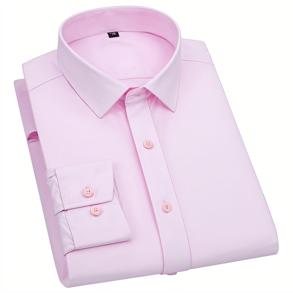 Cotton Blend Solid Shirts (Light Pink)