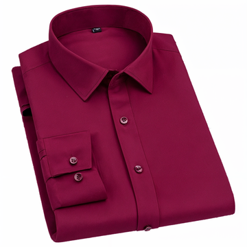 Frankshop Classic Cotton Blend Maroon Colour Shirt
