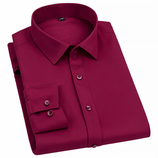 Frankshop Classic Cotton Blend Maroon Colour Shirt