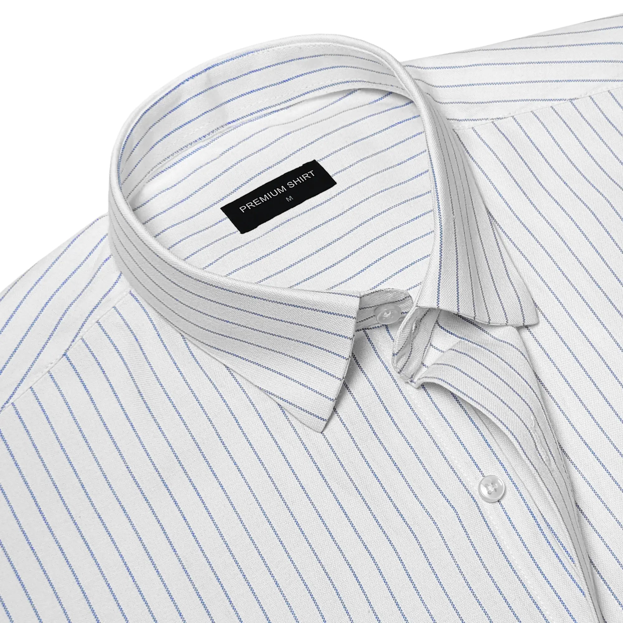 Blue Pinstripe Oxford Shirt For Men